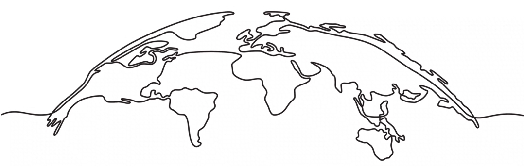 Outline of a globe.